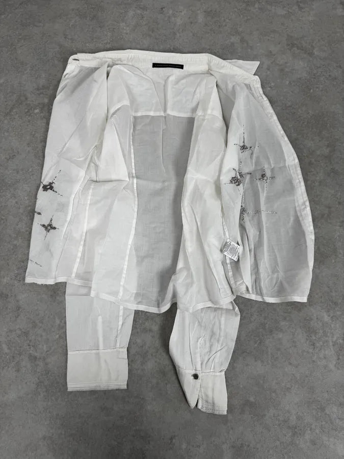 2000s Marithé + François Girbaud Stars White Shirt KGpJKZa 6