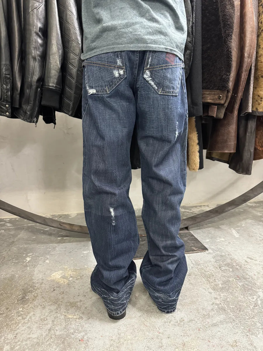 2000s Marithé + François Girbaud Stonewashed Brut Denim Rebel Jeans (M) 3