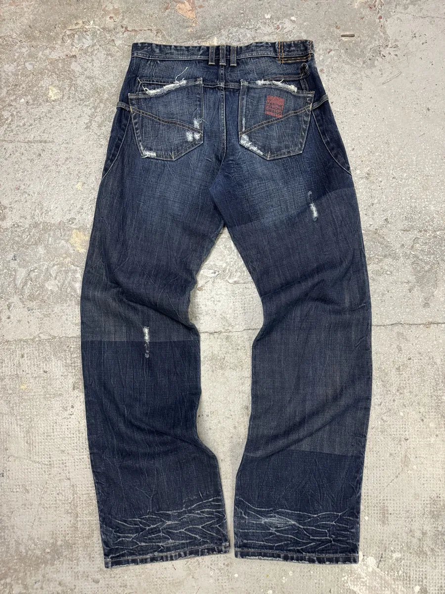 2000s Marithé + François Girbaud Stonewashed Brut Denim Rebel Jeans (M) 4