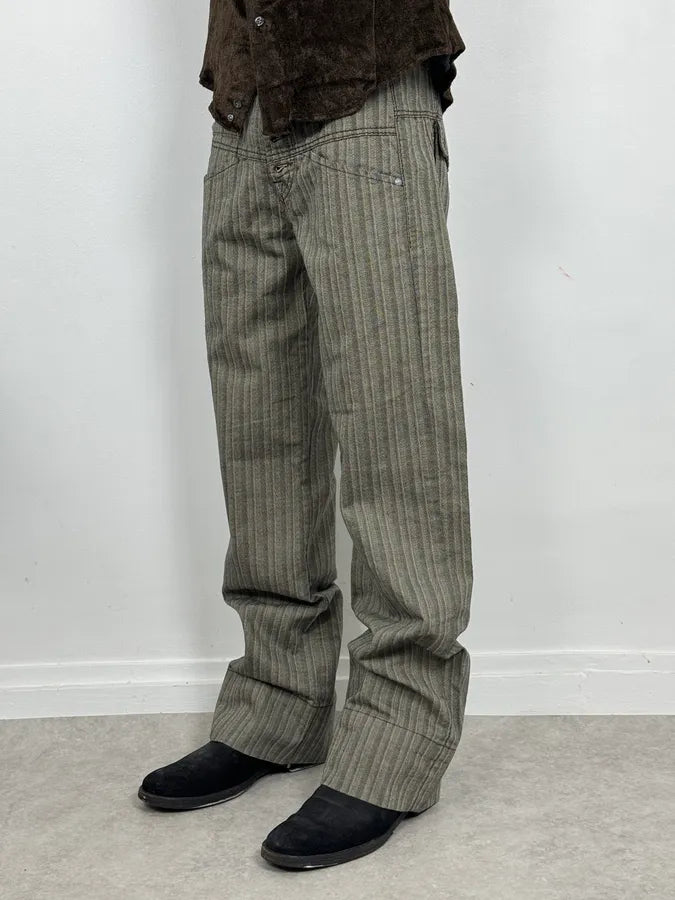 2000s Marithé + François Girbaud Stripes Grey Pants NGvYYNX 2