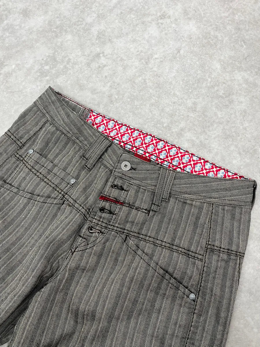 2000s Marithé + François Girbaud Stripes Grey Pants NGvYYNX 5