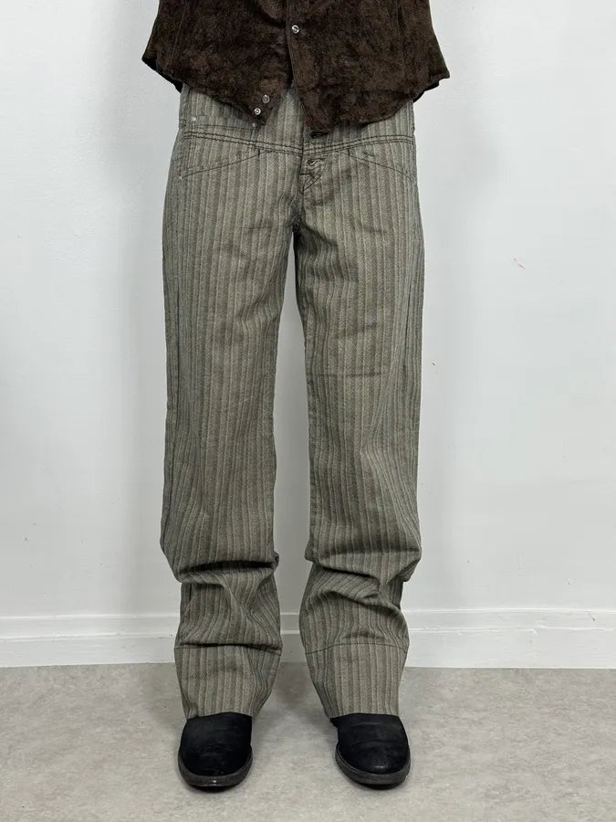 2000s Marithé + François Girbaud Stripes Grey Pants NGvYYNX 1