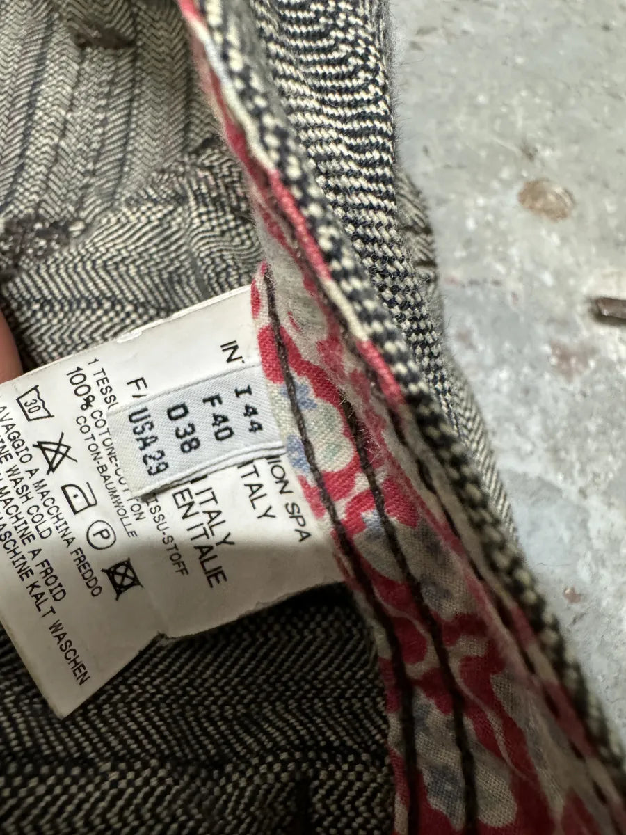 2000s Marithé + François Girbaud Stripped Grey Relaxed Pants (M/L) 10