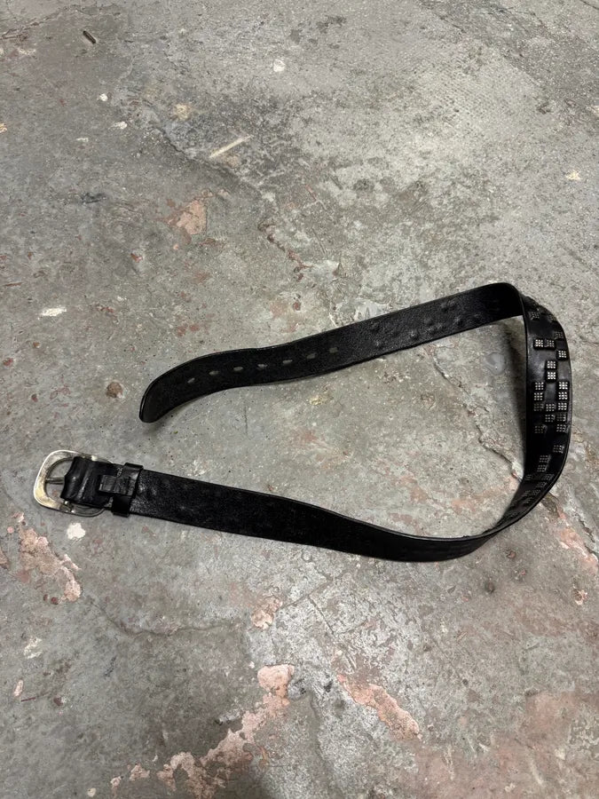 2000s Marithé + François Girbaud Studded Black Leather Belt (OS) 4