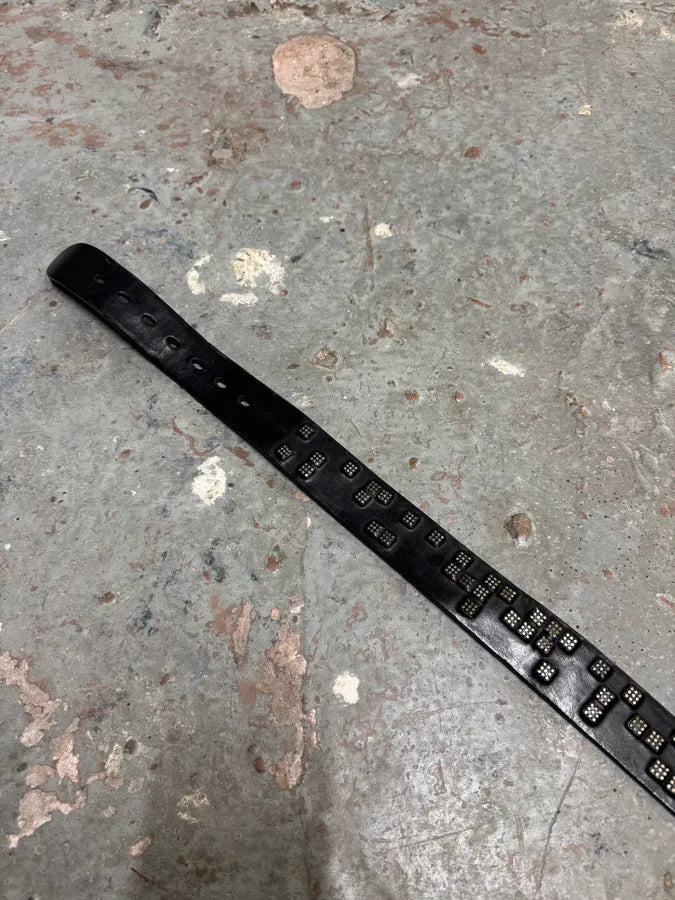 2000s Marithé + François Girbaud Studded Black Leather Belt (OS) 6