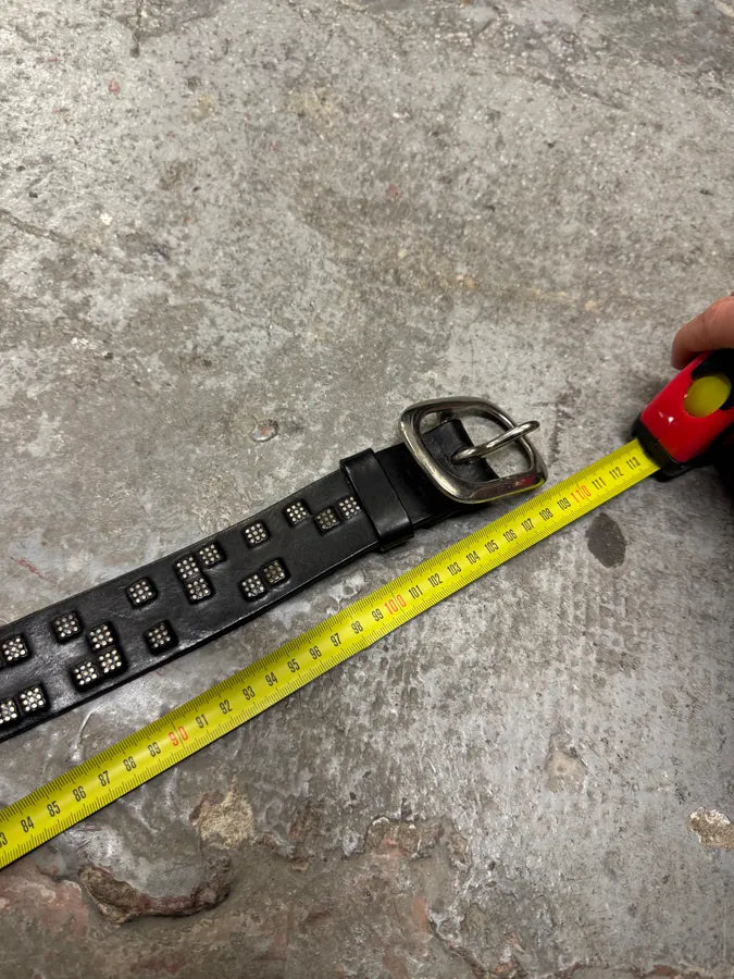 2000s Marithé + François Girbaud Studded Black Leather Belt (OS) 7