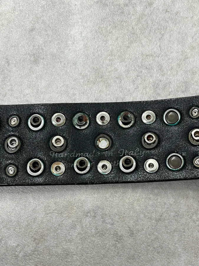 2000s Marithé + François Girbaud Studded Black Leather Belt cIdmaFp 6