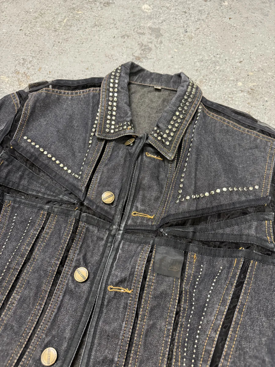 2000s Marithé + François Girbaud Studded Brut Denim Aero Jacket pEMCBnF 10