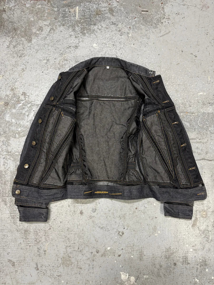 2000s Marithé + François Girbaud Studded Brut Denim Aero Jacket pEMCBnF 3