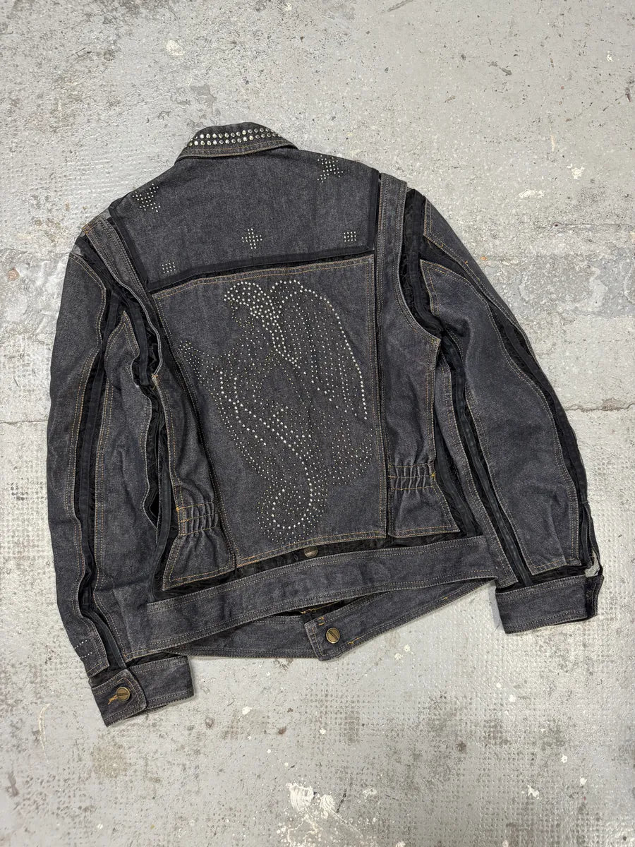 2000s Marithé + François Girbaud Studded Brut Denim Aero Jacket pEMCBnF 4