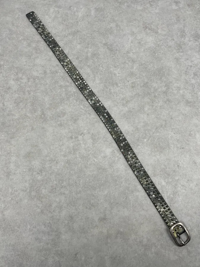 2000s Marithé + François Girbaud Studded Punk Leather Belt bkXJqkr 7