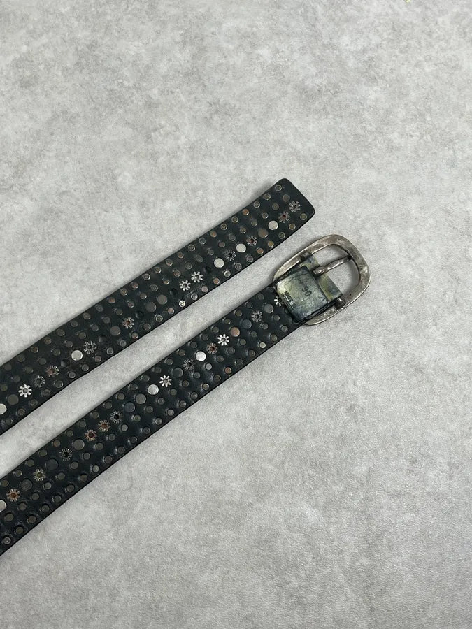 2000s Marithé + François Girbaud Studded Punk Leather Belt bkXJqkr 4