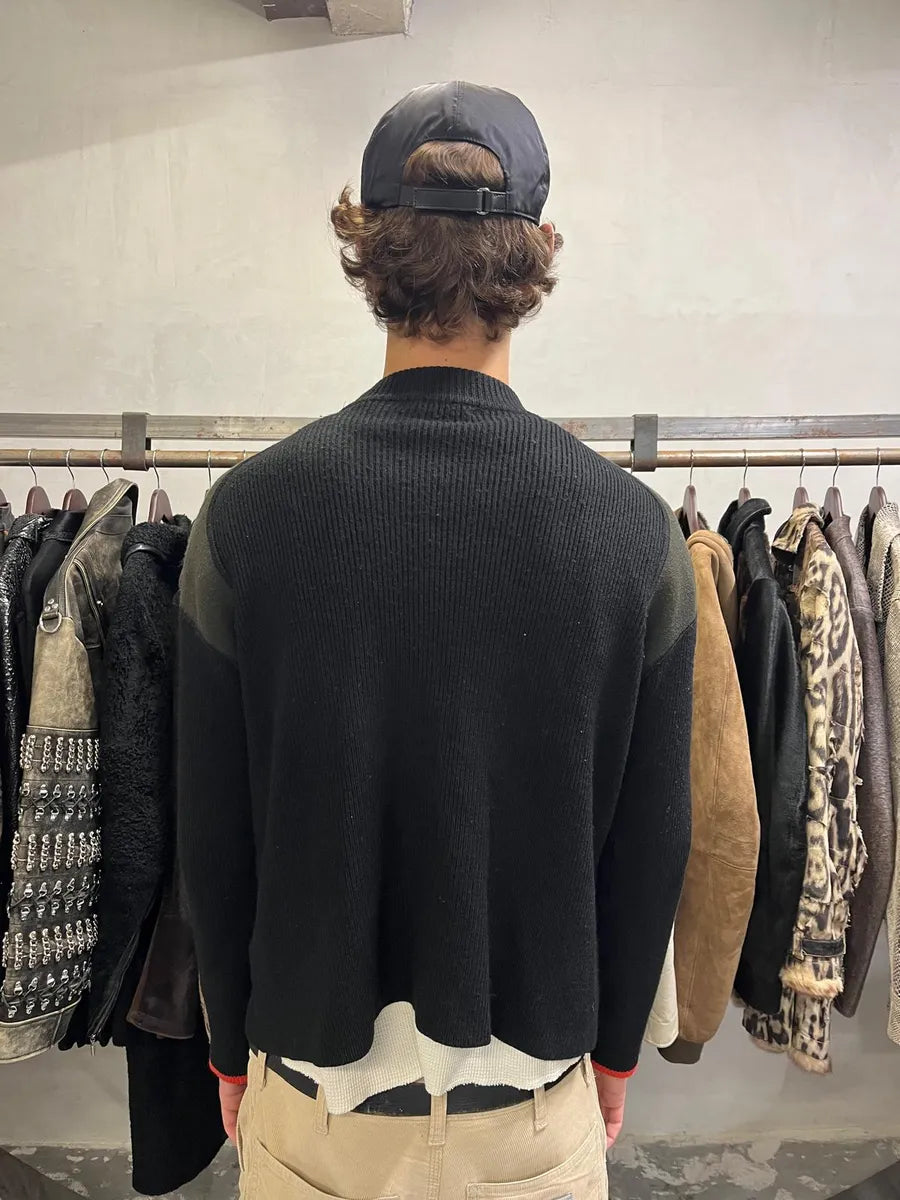 2000s Marithé + François Girbaud Tactical Wool Black Zip-up Cardigan (S/M) hDSWszg 3