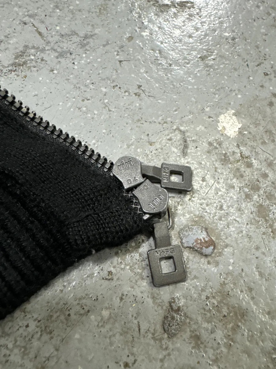 2000s Marithé + François Girbaud Tactical Wool Black Zip-up Cardigan (S/M) hDSWszg 4