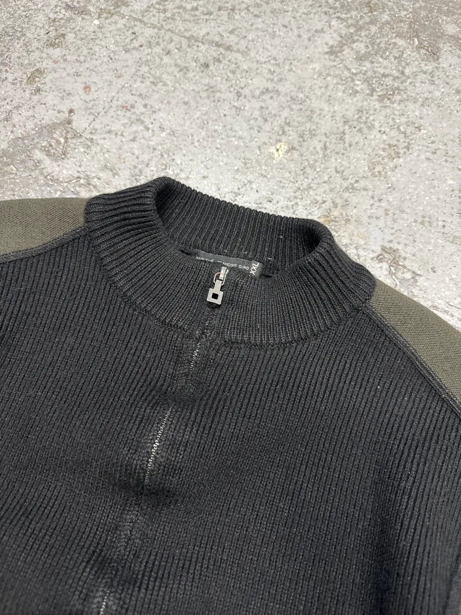 2000s Marithé + François Girbaud Tactical Wool Black Zip-up Cardigan (S/M) hDSWszg 5