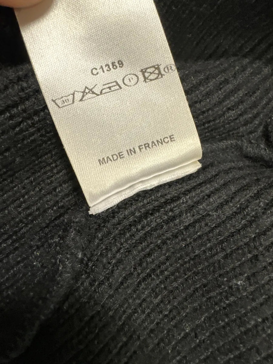 2000s Marithé + François Girbaud Tactical Wool Black Zip-up Cardigan (S/M) hDSWszg 8