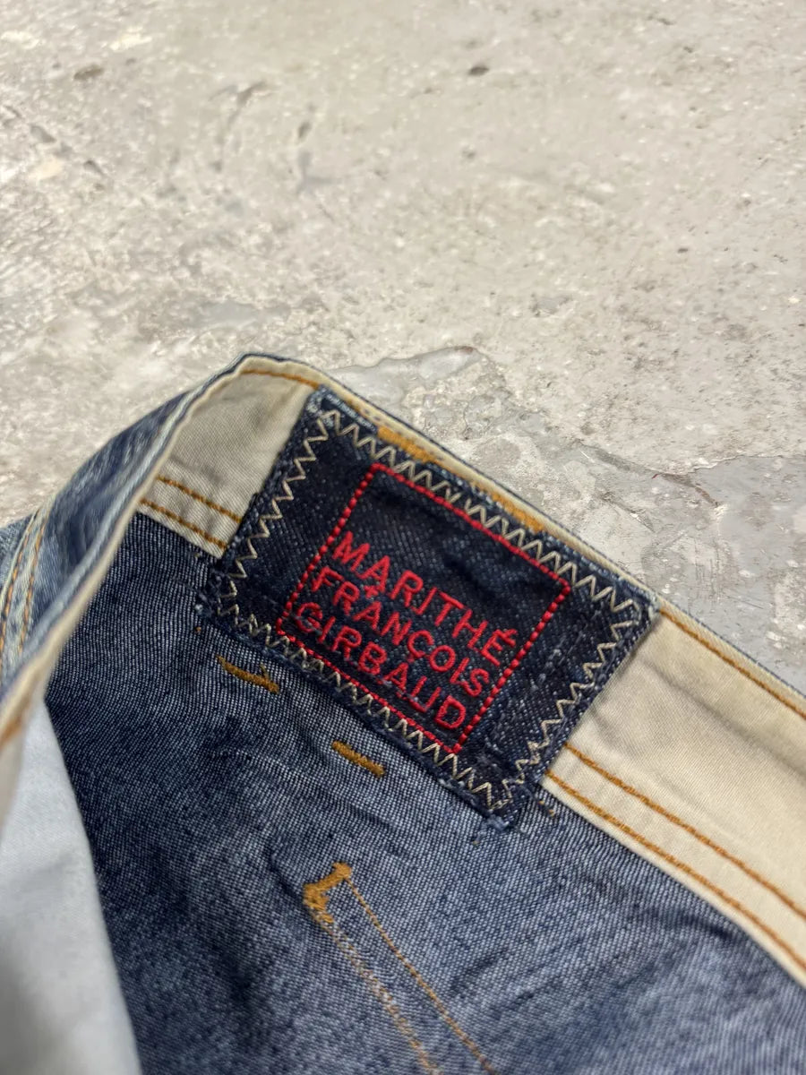 2000s Marithé + François Girbaud Tagged Print Effect Denim Jeans XgLrkFR 9
