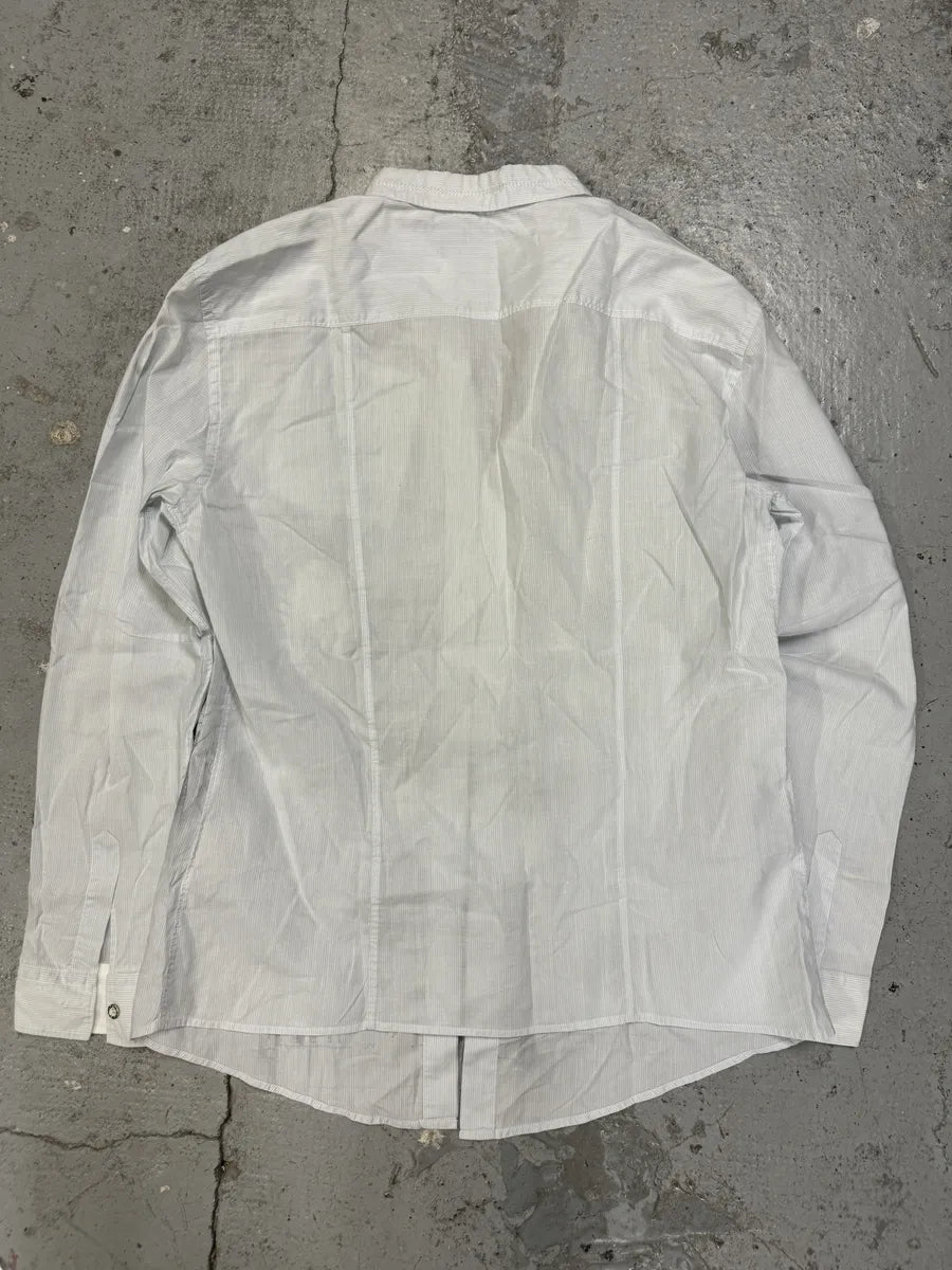 2000s Marithé + François Girbaud USA Flag Baby Blue Shirt nvbCvKd 1