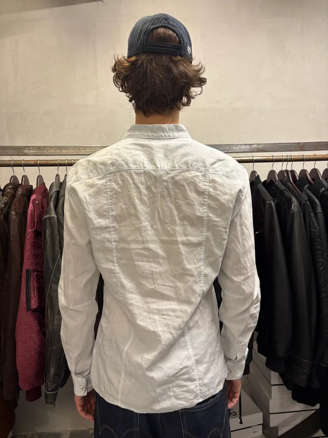 2000s Marithé + François Girbaud USA Print White Shirt VnsYJFs 2