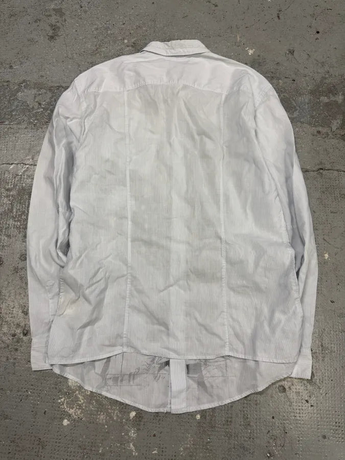 2000s Marithé + François Girbaud USA Print White Shirt VnsYJFs 7