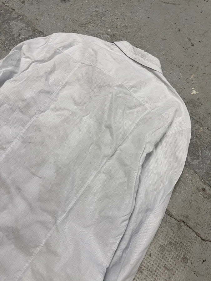 2000s Marithé + François Girbaud USA Print White Shirt VnsYJFs 9