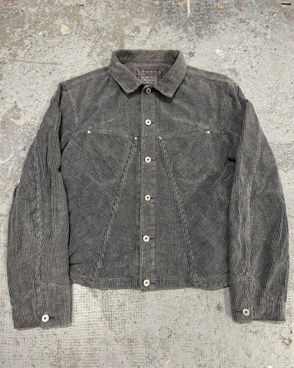 2000s Marithé + François Girbaud Velvet Structured Grey Jacket (M) QUGkzlq 0