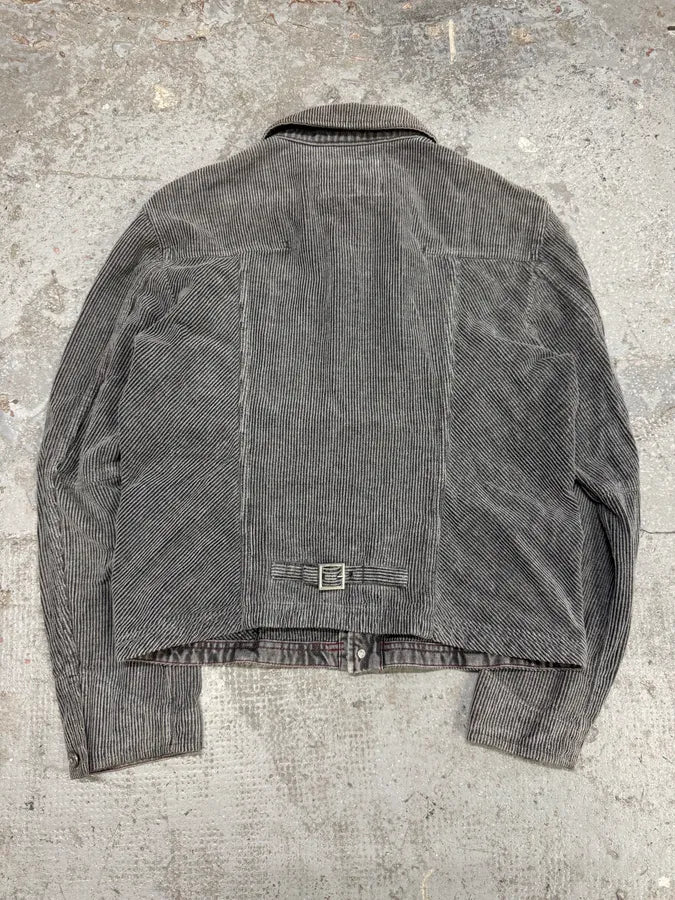 2000s Marithé + François Girbaud Velvet Structured Grey Jacket (M) QUGkzlq 4