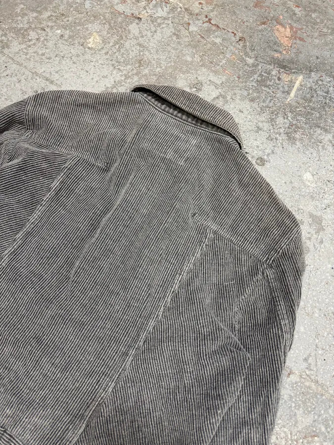 2000s Marithé + François Girbaud Velvet Structured Grey Jacket (M) QUGkzlq 8