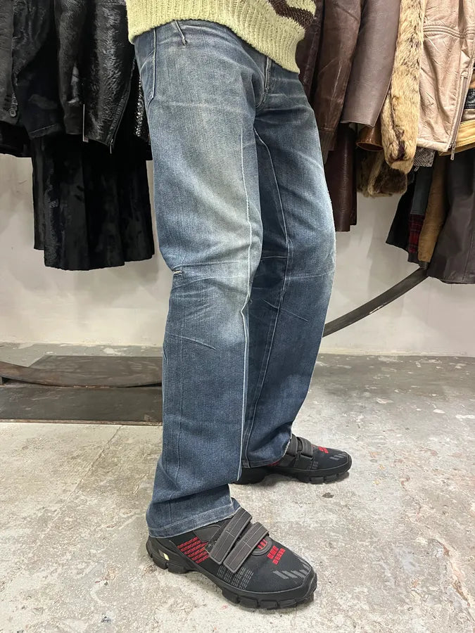 2000s Marithé + François Girbaud Vitality Blue Faded Denim Jeans lhMCrnD 2