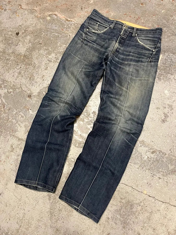 2000s Marithé + François Girbaud Vitality Blue Faded Denim Jeans lhMCrnD 5