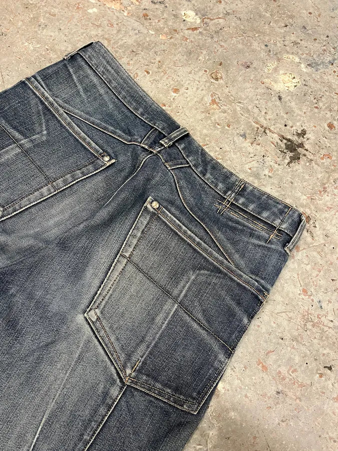 2000s Marithé + François Girbaud Vitality Blue Faded Denim Jeans lhMCrnD 8