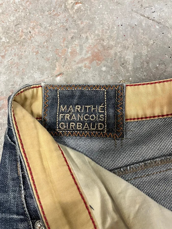 2000s Marithé + François Girbaud Vitality Blue Faded Denim Jeans lhMCrnD 9
