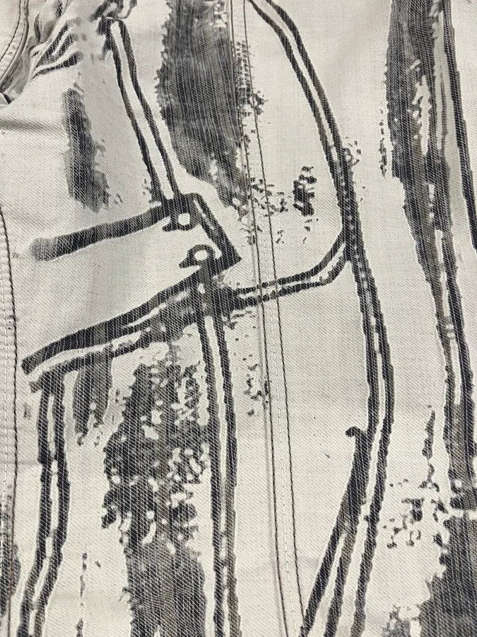 2000s Marithé + François Girbaud White & Grey Trompe L’oeil Jacket DDNCGMJ 6