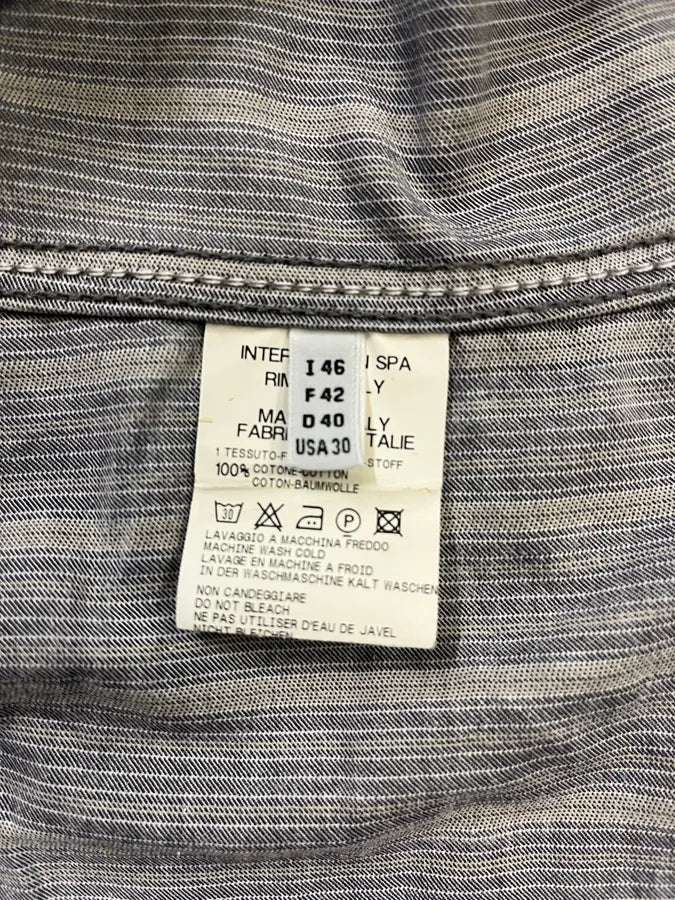 2000s Marithé + François Girbaud White & Grey Trompe L’oeil Jacket DDNCGMJ 9