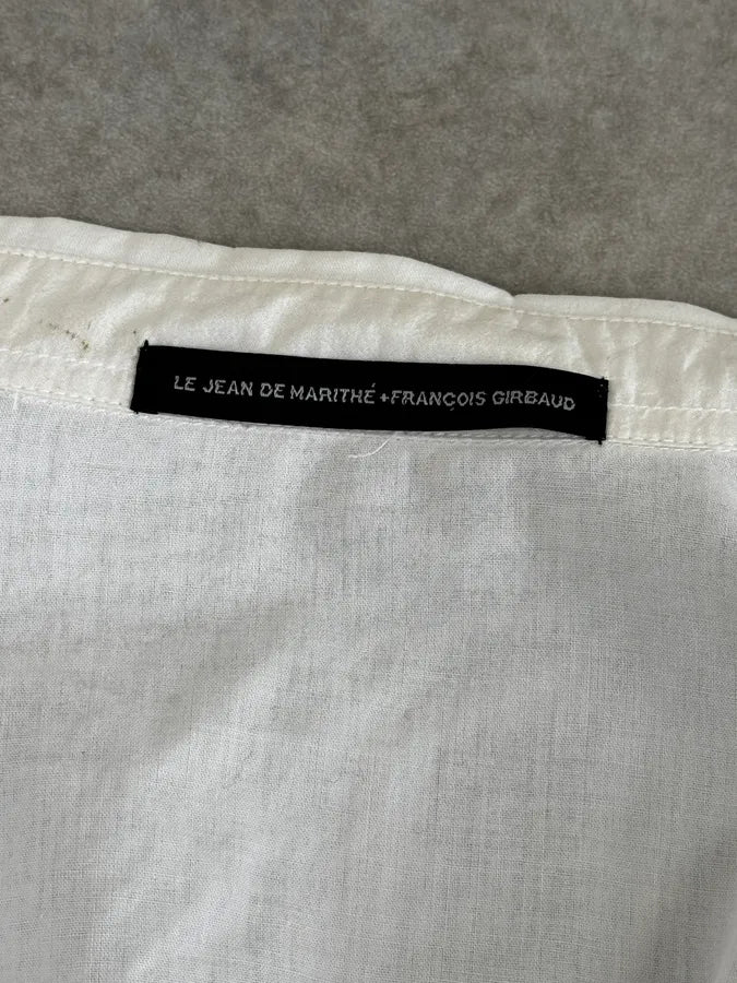 2000s Marithé + François Girbaud White Embroidered Stars Shirt UAVtJoK 11