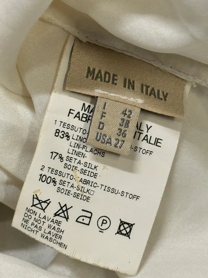 2000s Marithé + François Girbaud White Linen Shirt kFKPQoh 5