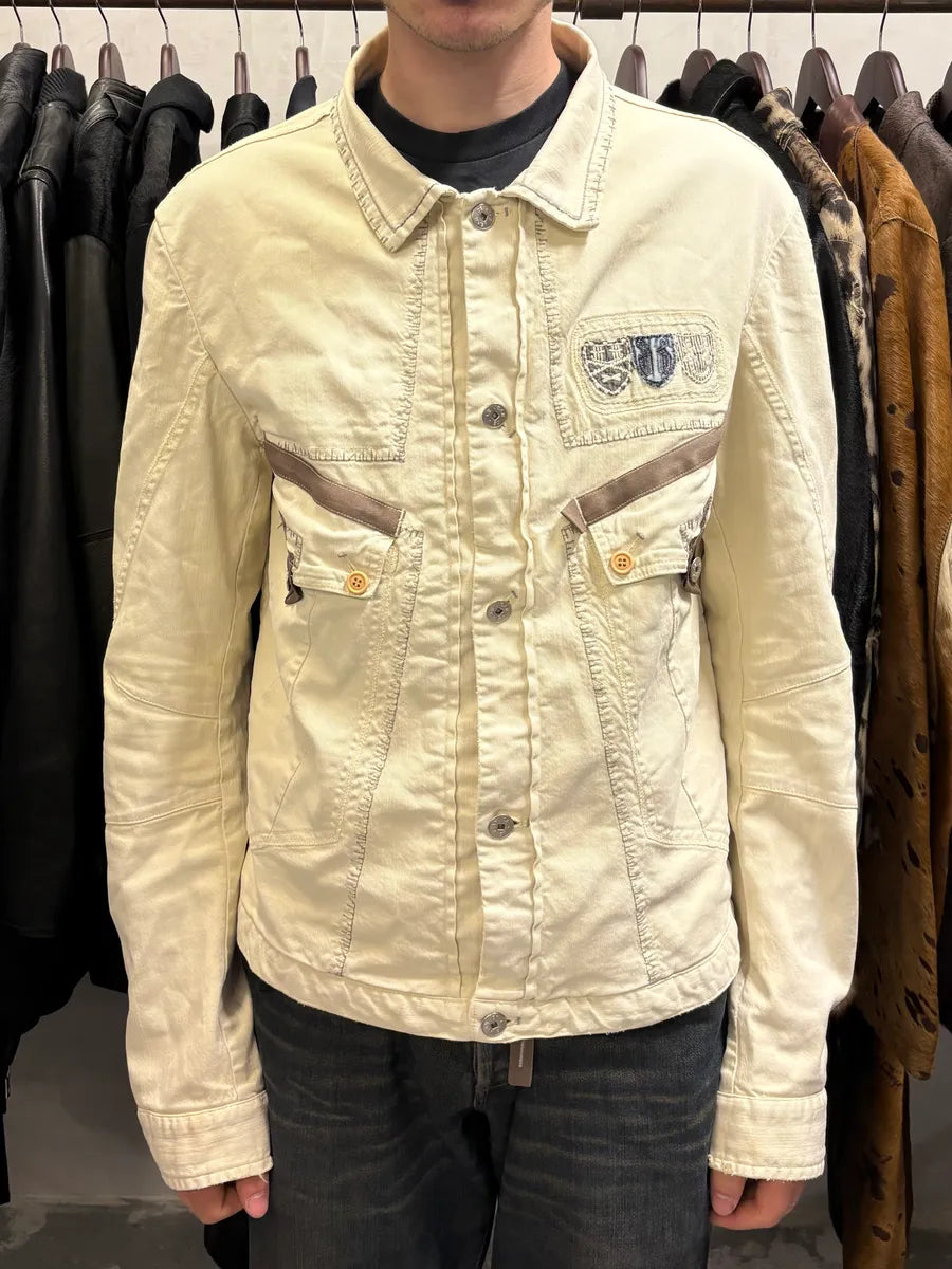 2000s Marithé + François Girbaud White Signature Light Jacket (S/M) XpcGQcP 1