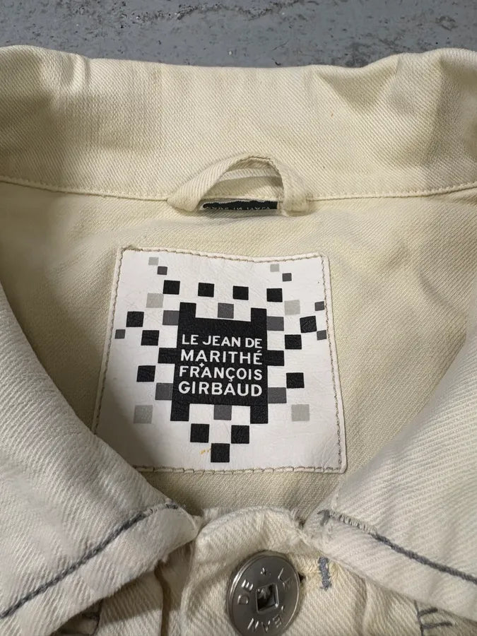 2000s Marithé + François Girbaud White Signature Light Jacket (S/M) XpcGQcP 11