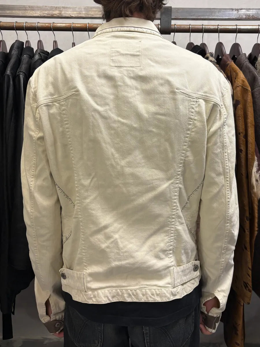 2000s Marithé + François Girbaud White Signature Light Jacket (S/M) XpcGQcP 2
