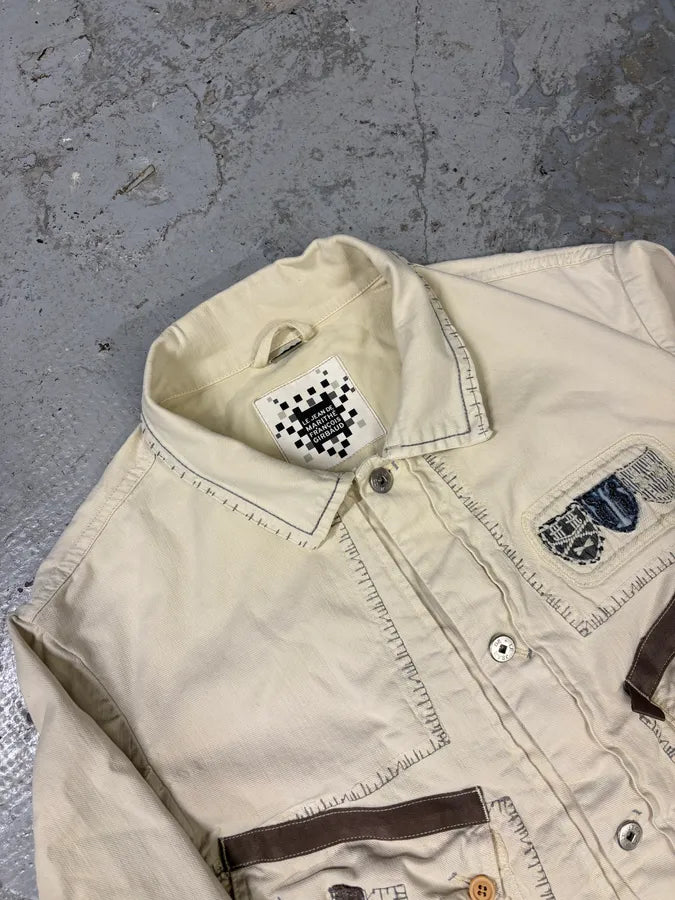 2000s Marithé + François Girbaud White Signature Light Jacket (S/M) XpcGQcP 4