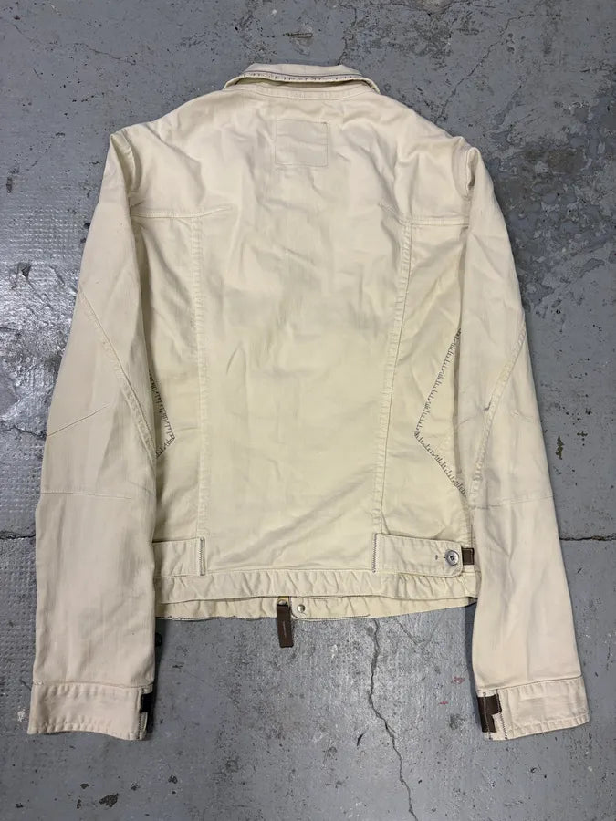 2000s Marithé + François Girbaud White Signature Light Jacket (S/M) XpcGQcP 5