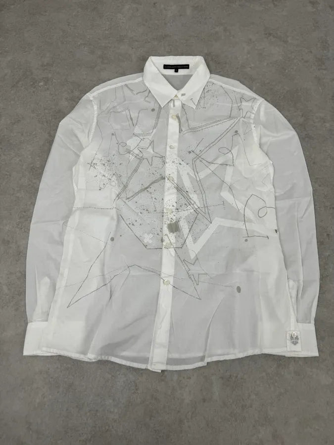 2000s Marithé + François Girbaud White Stars Shirt WAuCWAi 0