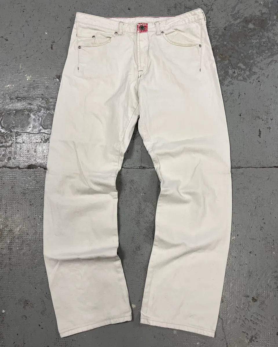 2000s Marithé + François Girbaud White Straight Denim Pants (M/L) TSgWCDQ 0