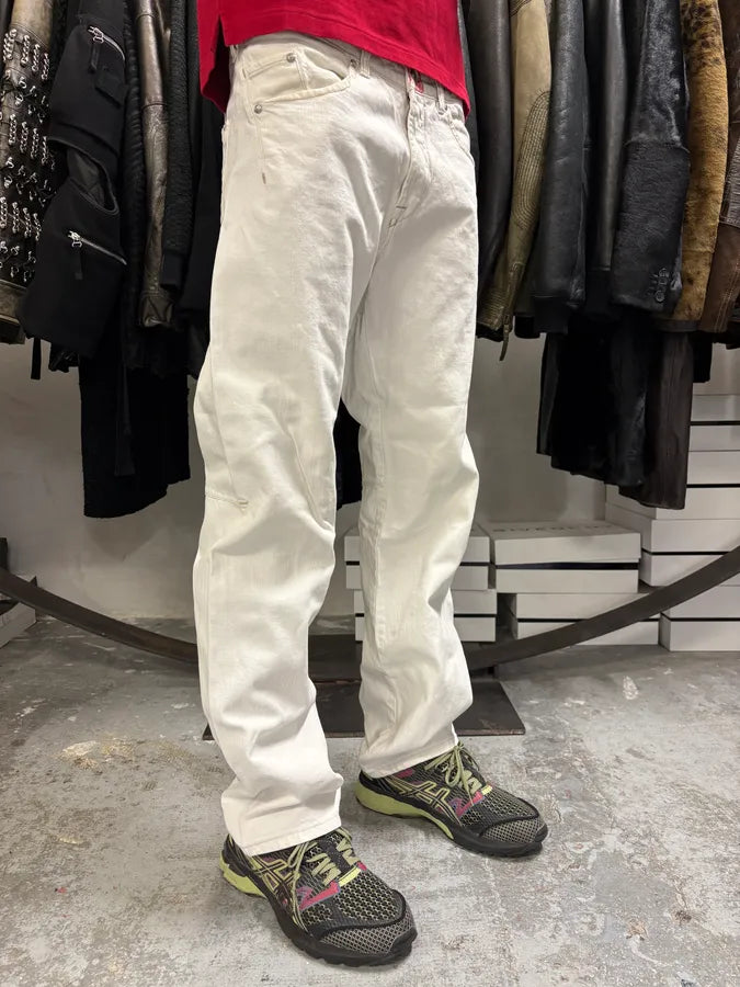 2000s Marithé + François Girbaud White Straight Denim Pants (M/L) TSgWCDQ 2