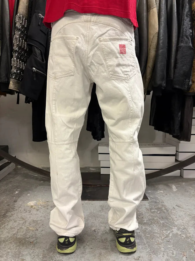 2000s Marithé + François Girbaud White Straight Denim Pants (M/L) TSgWCDQ 3