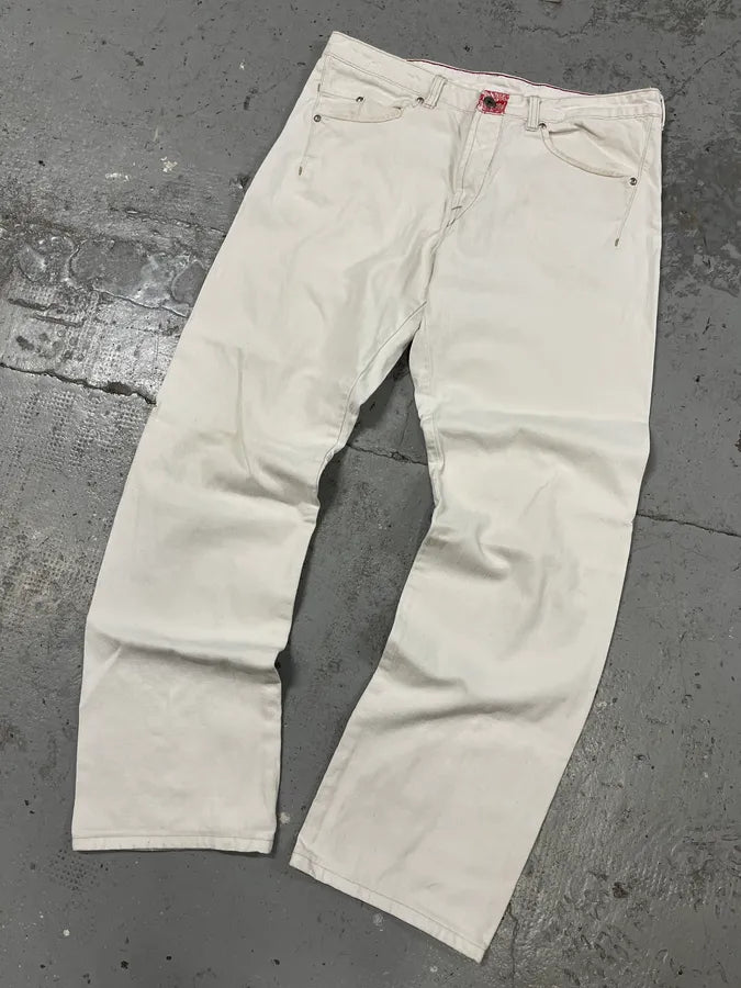2000s Marithé + François Girbaud White Straight Denim Pants (M/L) TSgWCDQ 4