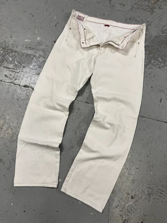 2000s Marithé + François Girbaud White Straight Denim Pants (M/L) TSgWCDQ 5