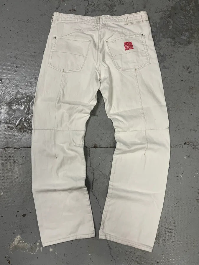 2000s Marithé + François Girbaud White Straight Denim Pants (M/L) TSgWCDQ 6