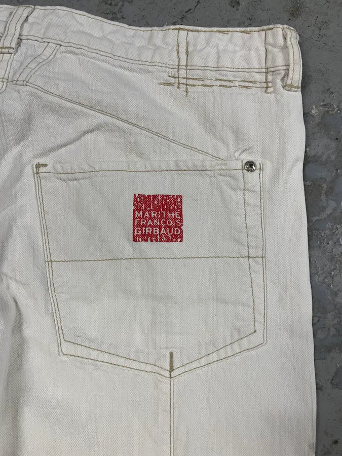 2000s Marithé + François Girbaud White Straight Denim Pants (M/L) TSgWCDQ 8