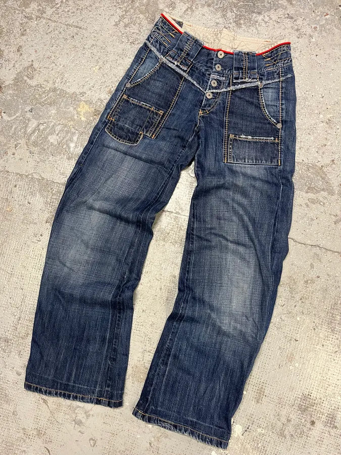 2000s Marithé + François Girbaud Wide Denim Jeans wwhIrwF 5
